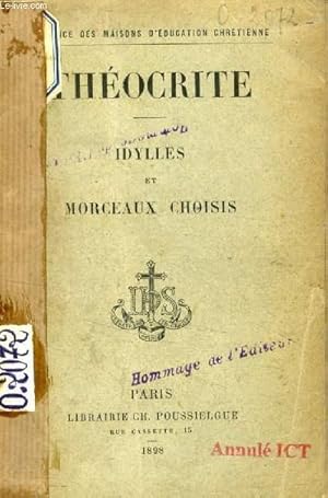 Seller image for IDYLLES ET MORCEAUX CHOISIS for sale by Le-Livre