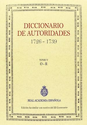 Diccionario de autoridades vol. V