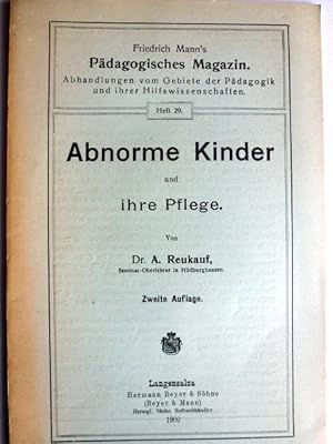 Imagen del vendedor de Abnorme Kinder und ihre Pflege a la venta por Herr Klaus Dieter Boettcher