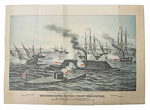 The FIRST BATTLE BETWEEN "IRON" SHIPS Of WAR.; The "Monitor" 2 Guns and "Merrimac" 10 Guns. The M...