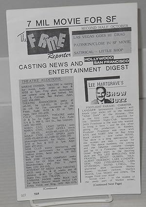Seller image for The Fame Reporter: casting news and entertainment digest; second half October 1984 for sale by Bolerium Books Inc.