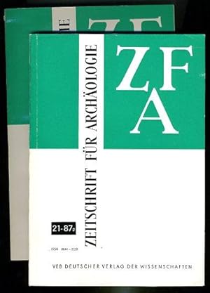 Zeitschrift für Archäologie. ZFA. Bd. 21 in 2 Heften.