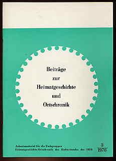 Auswahlbibliographie zur Regional- und Betriebsgeschichte. Beiträge zur Heimatgeschichte und Orts...