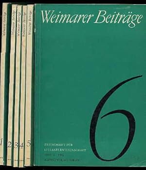 Weimarer Beiträge. Zeitschrift für Literaturwissenschaft. Nr. 1-6, 1964.