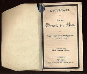 Seller image for Mindetale over Kong Frederik den Sjette ved Universitets Srgefest den 28. Januar 1840. for sale by Antiquariat Liberarius - Frank Wechsler