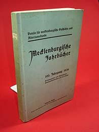 Immagine del venditore per Mecklenburgische Jahrbcher Jg. 100, 1936. venduto da Antiquariat Liberarius - Frank Wechsler