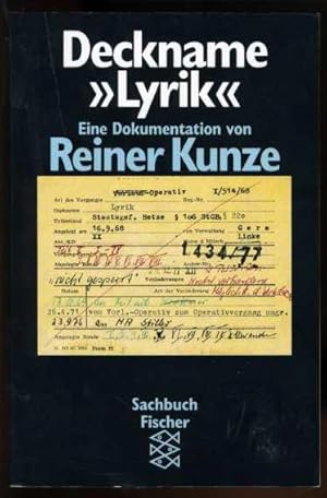 Bild des Verkufers fr Deckname "Lyrik" Eine Dokumentation. Fischer-Taschenbcher 10854. Sachbuch. zum Verkauf von Antiquariat Liberarius - Frank Wechsler