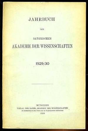 Jahrbuch der Bayerischen Akademie der Wissenschaften 1929/30.