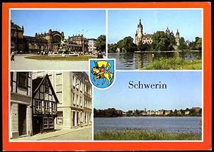 Schwerin. Grunthalplatz, Blick zum Schloß, Buschstraße, Teilansicht.