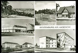 Boizenburg. Kr. Hagenow. Übersicht, Kaufhalle, Rakowheim und Krankenhaus, Bad "An der Boize" , Ko...