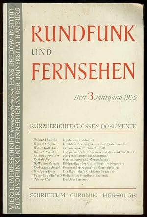 Rundfunk und Fernsehen. Vierteljahresschrift. Heft 3. Jahrgang 1955.