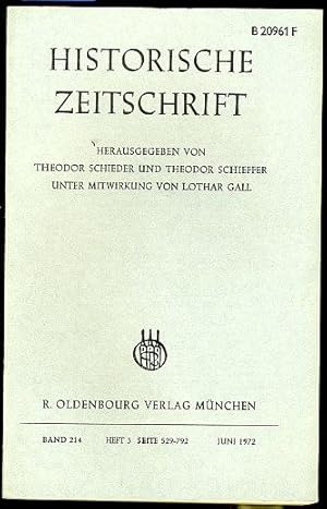 Bild des Verkufers fr Historische Zeitschrift. Band 214 (nur) Heft 3. zum Verkauf von Antiquariat Liberarius - Frank Wechsler