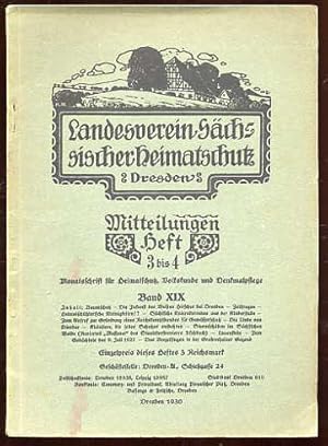 Landesverein Sächsischer Heimatschutz Dresden. Mitteilungen Heft 9 bis 12. Monatsschrift für Heim...