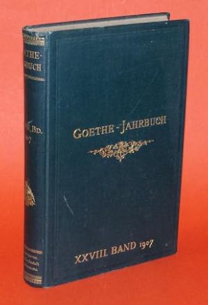 Bild des Verkufers fr Goethe-Jahrbuch 28. 1907. Mit dem 22. Jahresbericht der Goethe-Gesellschaft. zum Verkauf von Antiquariat Liberarius - Frank Wechsler