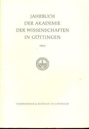 Bild des Verkufers fr Jahrbuch der Akademie der Wissenschaften in Gttingen fr das Jahr 1963. zum Verkauf von Antiquariat Liberarius - Frank Wechsler