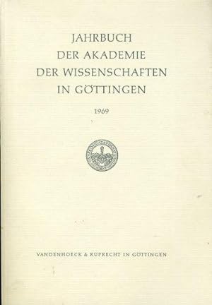 Image du vendeur pour Jahrbuch der Akademie der Wissenschaften in Gttingen fr das Jahr 1969. mis en vente par Antiquariat Liberarius - Frank Wechsler