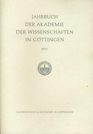 Image du vendeur pour Jahrbuch der Akademie der Wissenschaften in Gttingen fr das Jahr 1975. mis en vente par Antiquariat Liberarius - Frank Wechsler