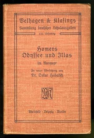 Imagen del vendedor de Homers Odyssee und Ilias im Auszuge. Velhagen & Klasings Sammlung deutscher Schulausgaben. a la venta por Antiquariat Liberarius - Frank Wechsler