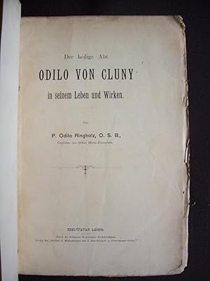 Imagen del vendedor de Der heilige Abt Odilo von Cluny in seinem Leben und Wirken a la venta por Librairie Ancienne Zalc