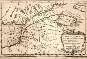 Kanada " Carte du Cours du Fleuve de St. Laurent.".