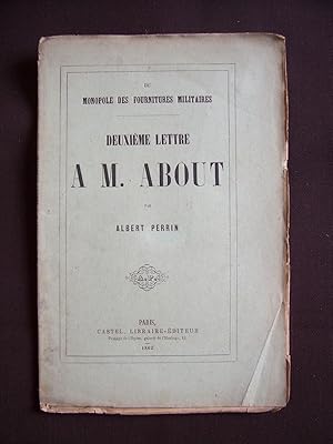 Seller image for Deuxime lettre  M. About for sale by Librairie Ancienne Zalc