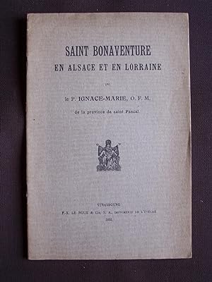 Saint Bonaventure en Alsace et en Lorraine