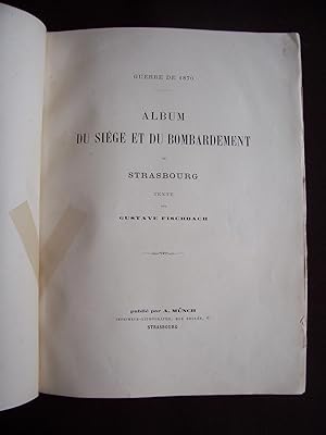 Album du siège et du bombardement de Strasbourg