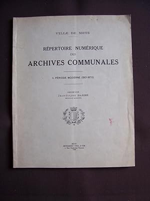 Répertoire numérique des archives communales - 2. Période moderne (1801-1870)