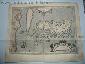 Iaponiae Insulae, map, anno 1603, Ortelius, contemporary full co