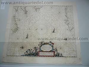 Seller image for Channel,Bay of Biscay, map, Pieter Goos, anno 1666, old colours for sale by Hammelburger Antiquariat