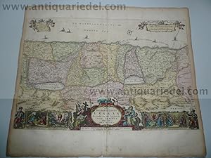 Canaan, map anno 1660, old colours, N. Visscher