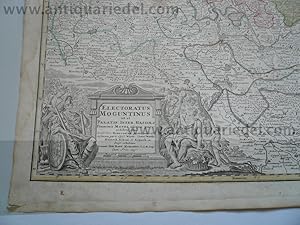 Image du vendeur pour Course of the Rhin, map, anno 1720,Homann mis en vente par Hammelburger Antiquariat