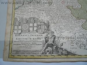Rhenanus Inferior,map,Homann, anno 1720,old colours