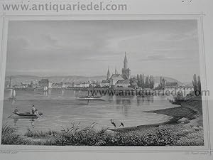 Konstanz, steelengraving, anno 1850