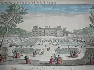 Bild des Verkufers fr Paris, Palais du Luxembourg, anno 1760, Optical Print zum Verkauf von Hammelburger Antiquariat