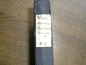 Bild des Verkufers fr Annales Reinhardsbrunnenses, Dr. Wegele Franz, anno 1854 zum Verkauf von Hammelburger Antiquariat