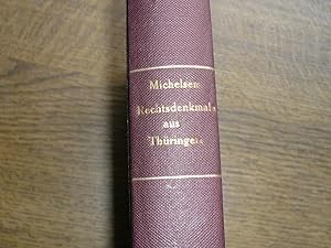 Bild des Verkufers fr Rechtsdenkmale aus Thringen, Jena anno 1863, I-V zum Verkauf von Hammelburger Antiquariat