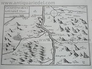 Pont St. Esprit, anno 1634, Tassin N., Map