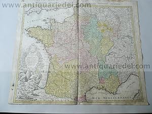 Seller image for France, anno 1741, Homann Heirs/De L Isle for sale by Hammelburger Antiquariat