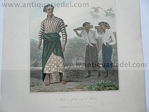 Bild des Verkufers fr Java, clothing, anno 1817, aquatinta zum Verkauf von Hammelburger Antiquariat