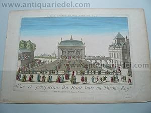 Bild des Verkufers fr Paris, Haut Dais ou Throne Roy, anno 1780, optical print, Basset zum Verkauf von Hammelburger Antiquariat