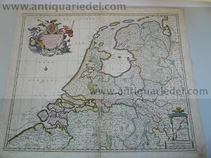 Generalmap, Belgium Foederatum, Visscher, anno 1680, old colours