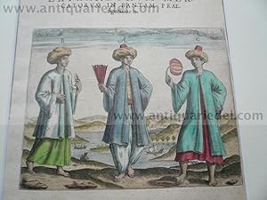 Bild des Verkufers fr Banten/Java, anno 1612, Th. de Bry, copperengraving zum Verkauf von Hammelburger Antiquariat