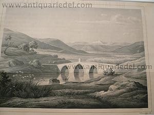 Die Jacobsbrücke am Jordan, lithograph, 1850