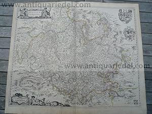 Seller image for Hessen-Hassia Landgraviatus, anno 1650, Karte Blaeu for sale by Hammelburger Antiquariat