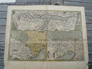 Lago di Como, Urb.Romae,Fori Iulii, 1603, Ortelius, old colours