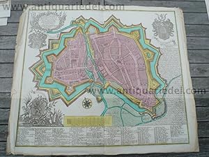 Hannover, Grundriss, anno 1760, Lotter, altkoloriert