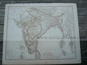 India, map anno 1834/Stielers Handatlas