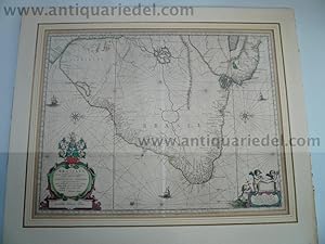 Brazil, anno 1642, map, Blaeu Johannes