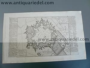 Bild des Verk�ufers f�r Quesnoi, anno 1720, Bodenehr, copperengraving zum Verkauf von Hammelburger Antiquariat